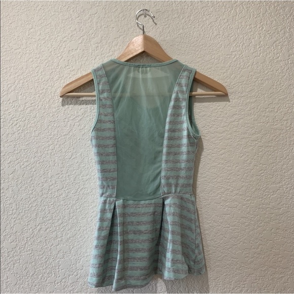 SLEEVELESS Peplum Blouse Top UO Chevron Striped XS - Picture 4 of 7